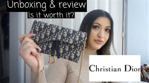 dior saddle wallet review